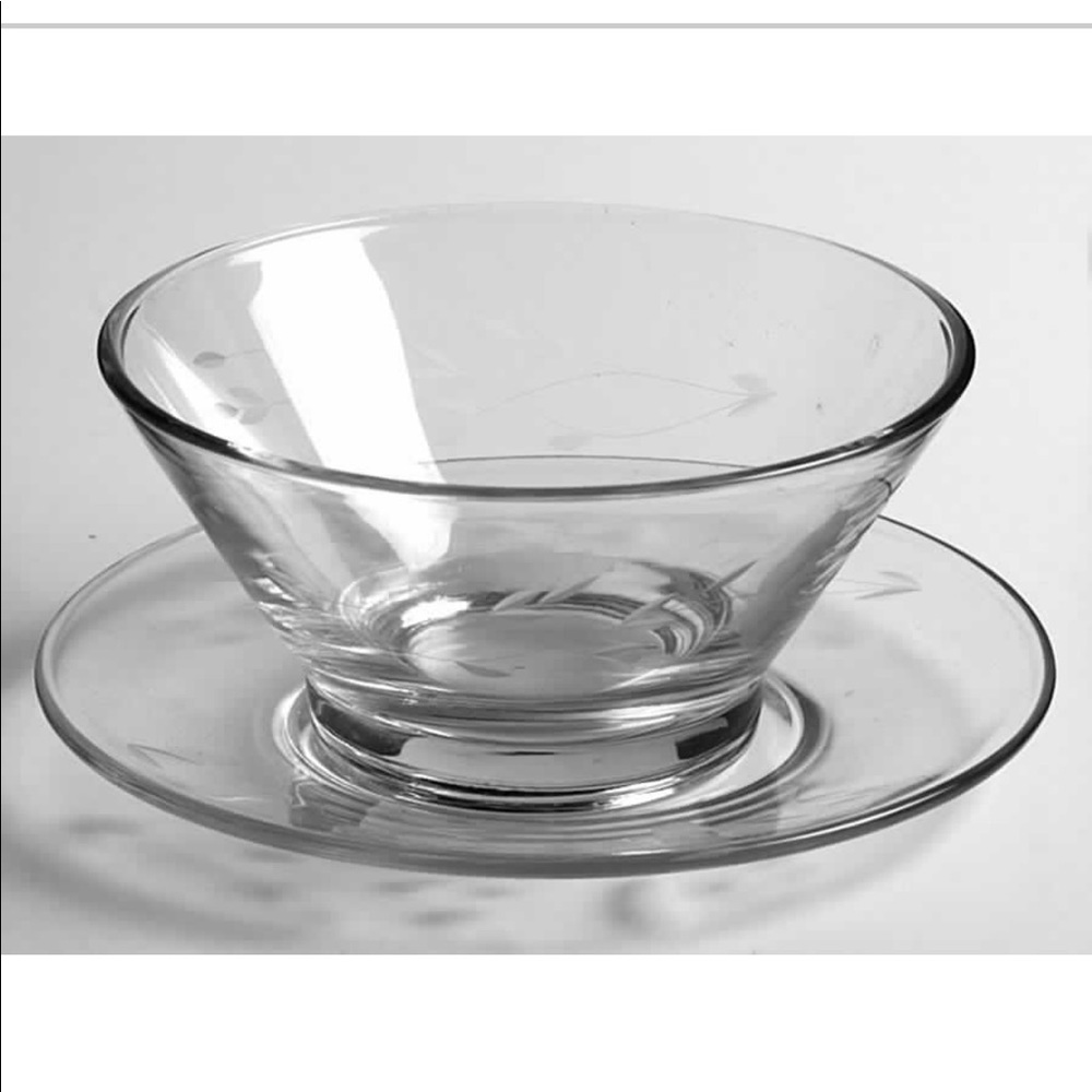Princess House Mayonnaise bowl with under plate